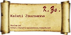 Keleti Zsuzsanna névjegykártya
